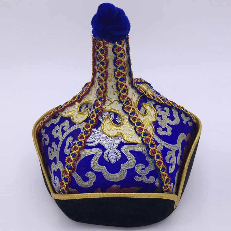 民族服装配饰 蒙古族帽子 蒙古族头饰 成人男士蒙古帽 王爷帽