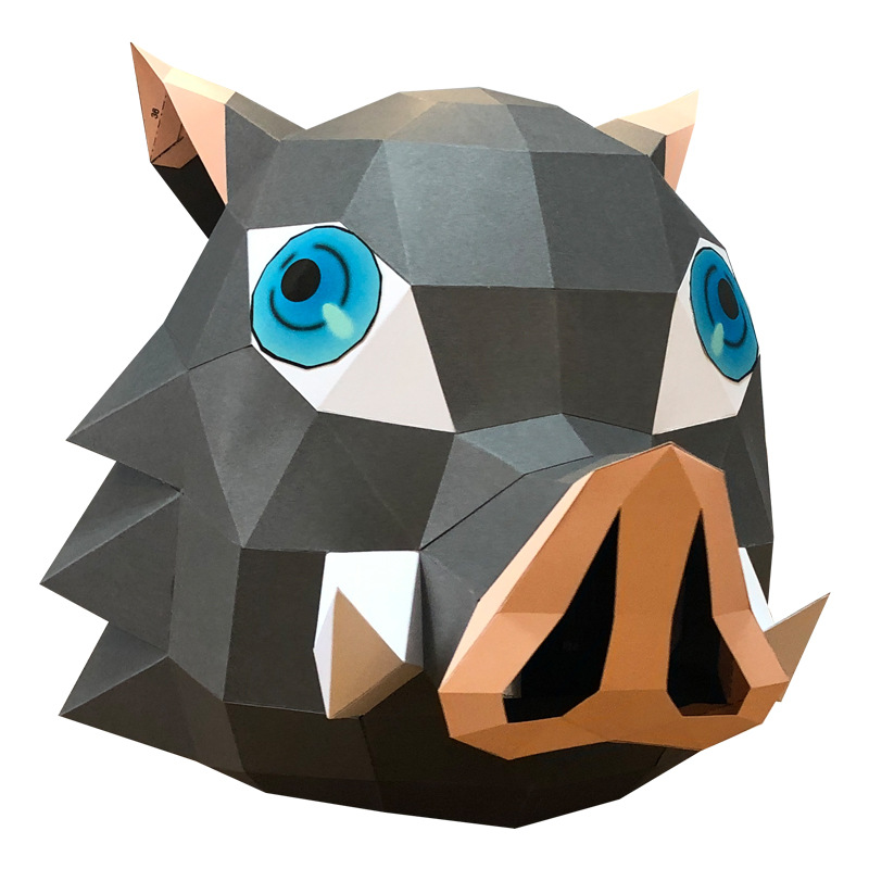 万圣节野猪君头套男女创意手工折纸模型派对拍照舞会道具cos潮