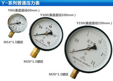 Y100压力表高精度1.6MPa2.5蒸汽锅炉60气水压表上海牌真空桐乐茗