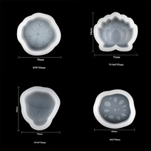 中秋节荷叶莲藕翻糖硅胶模具 DIY莲蓬月饼模具果冻蜡烛模具