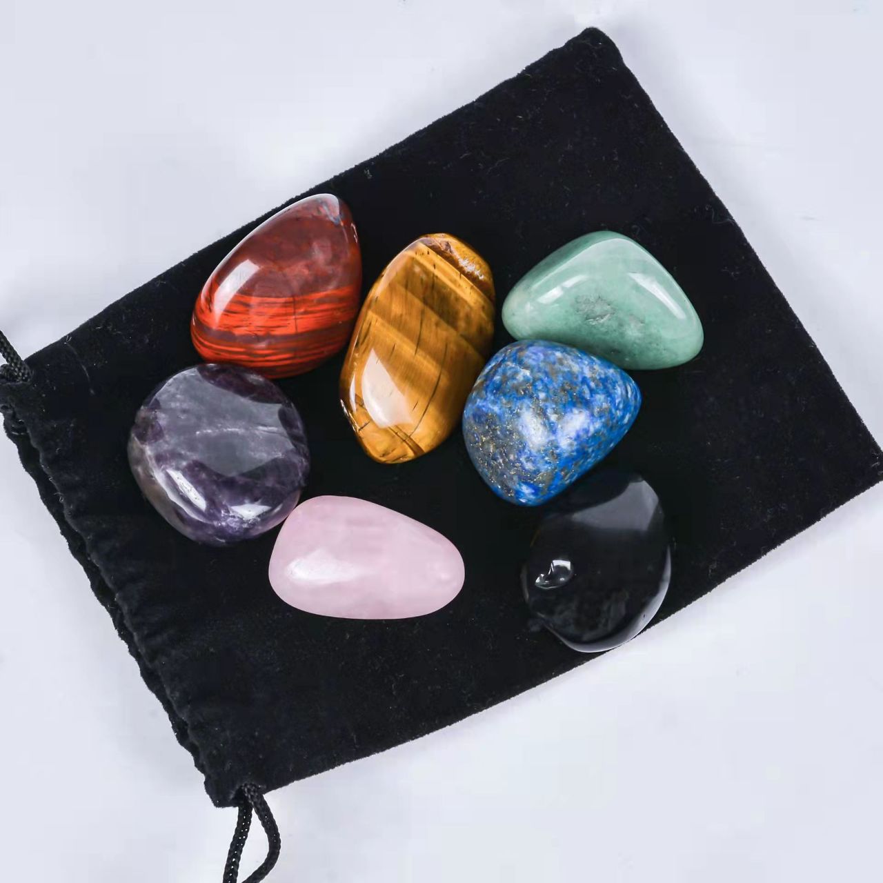 厂家批发供应七彩玛瑙原石 七彩石原石颗粒 鱼缸造景原石碎石