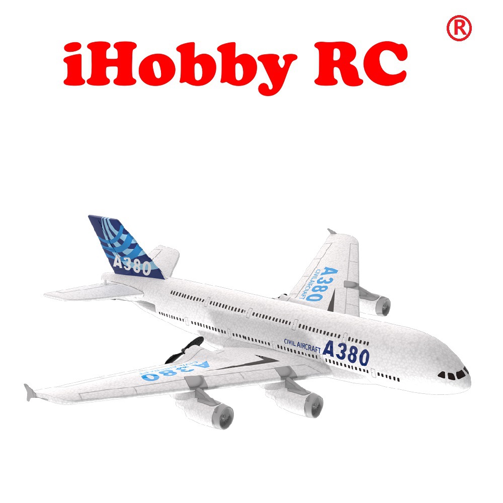 跨境遥控泡沫飞机滑翔固定翼飞机epp材料民航空客a380陀螺仪航模