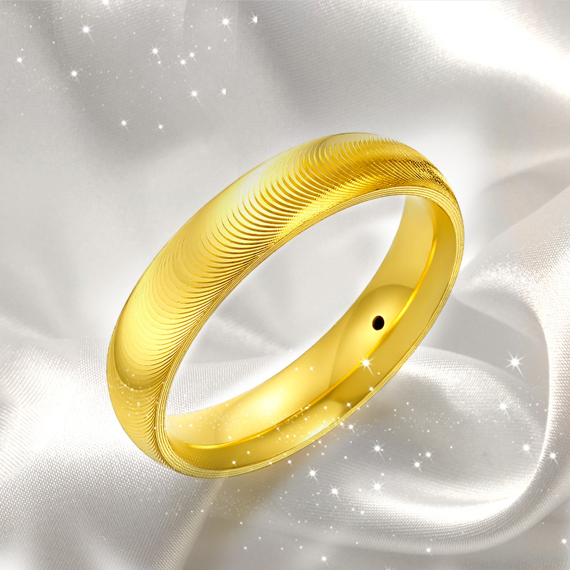 水贝黄金新款猫眼戒指女款24k黄金猫眼纯金戒指3d硬金足金999黄金