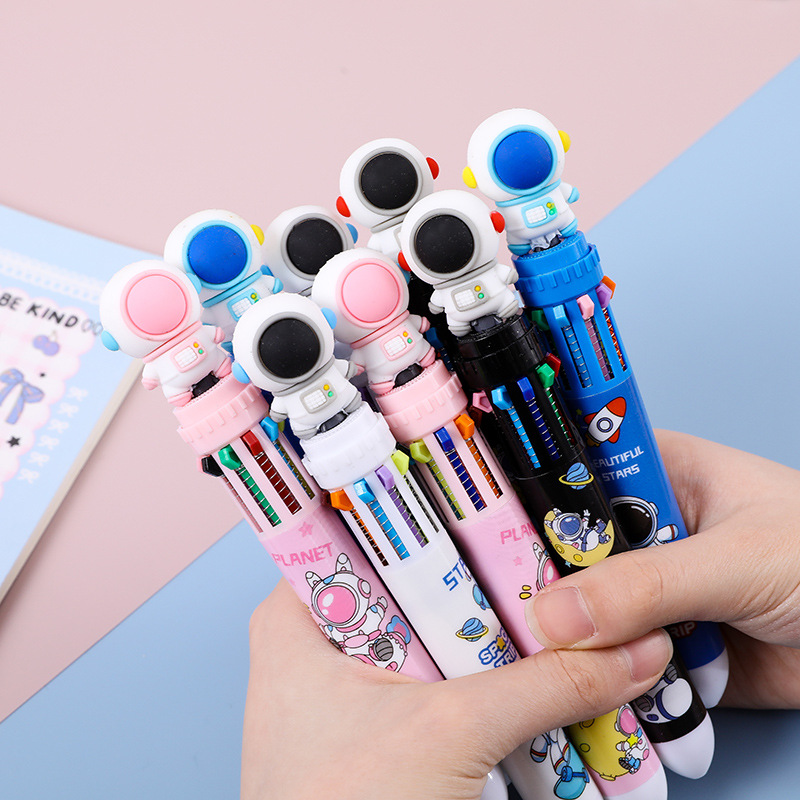 Student Astronaut Ten-Color Ballpoint Pen Student Journal 10 Color Pen Creative Spaceman Press Color Multi-Color Pen