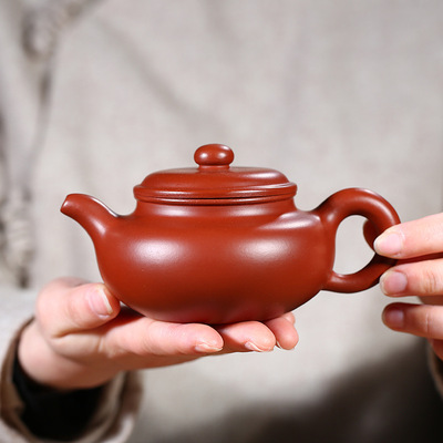 宜兴纯全手工紫砂壶原矿大红袍仿古壶家用大容量泡茶壶具套装特价