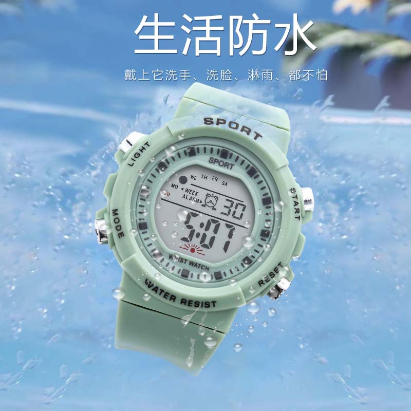 New Simple Electronic Watch Student Campus Multi-Functional Leisure Chronograph Women's Watch Men's and Women's Watch with Alarm Clock