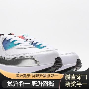 莆田鞋 90 气垫鞋 good game电玩像素白蓝红男女运动鞋货源代发