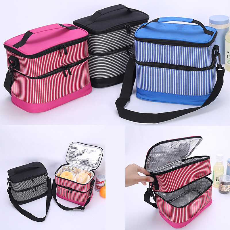 Thick Insulation Bag Aluminum Film Bento Lunch Bag Large Capacity Lunch Box Bag Portable Outdoor Picnic Ice Pack