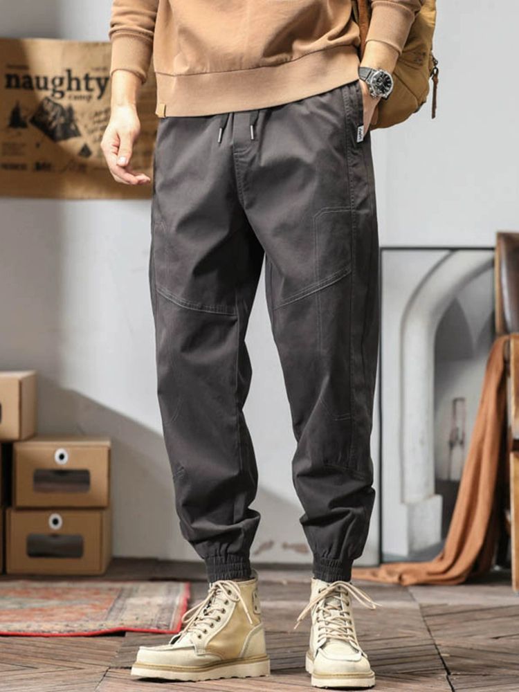 Matching Dr. Martens Boots Pants Men's Autumn and Winter Ankle-Tied Loose Pu Handsome Overalls American Retro Fashion Brand Casual Pants