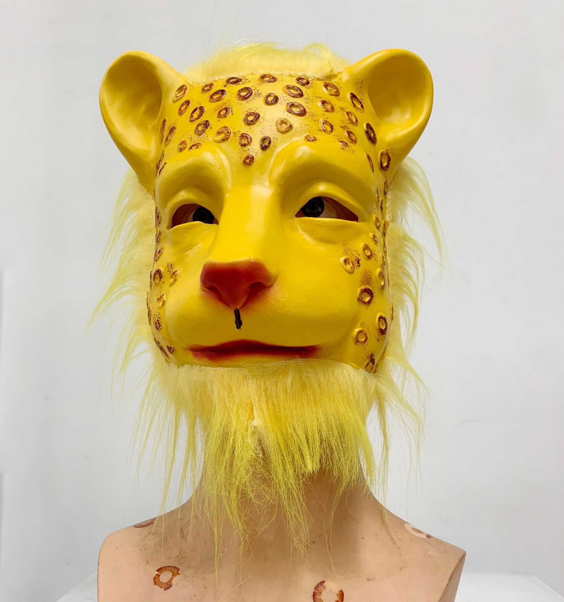抖音网红金钱豹头套西游记金钱豹面具开工节庆发财装扮头套