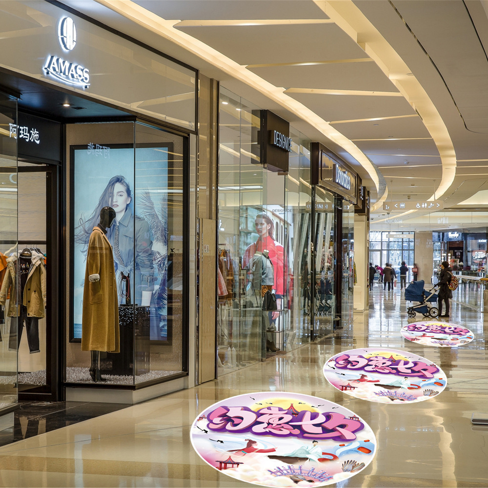 七夕浪漫情人节地贴玻璃窗贴墙贴商场店铺超市活动氛场景布置装饰