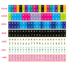 17音卡林巴贴纸 唱名贴纸 彩色贴纸 五线谱贴纸 自学贴纸音名贴纸