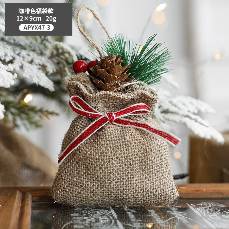 Hong Kong Heng Cross-Border Christmas Lucky Bag Sack Gift Bag Small Gift Bag Decorative Christmas Tree Pendant Ornament Supplies