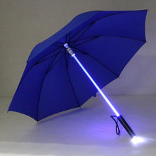 批发创意雨伞 LED中棒发光 多档变色晴雨伞 可印logo夜光广告伞