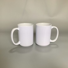 热转印马克杯 陶瓷涂层杯15oz陶瓷杯 空白热升华杯coating mug