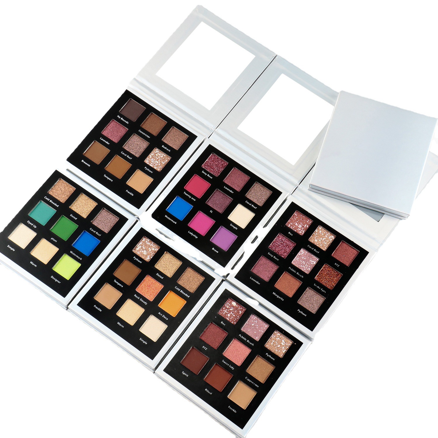 Not Easy to Smudge Neutral No Logo Holding Makeup Eye Shadow Plate Smear-Proof Makeup Makeup Matte 9 Color Eye Shadow