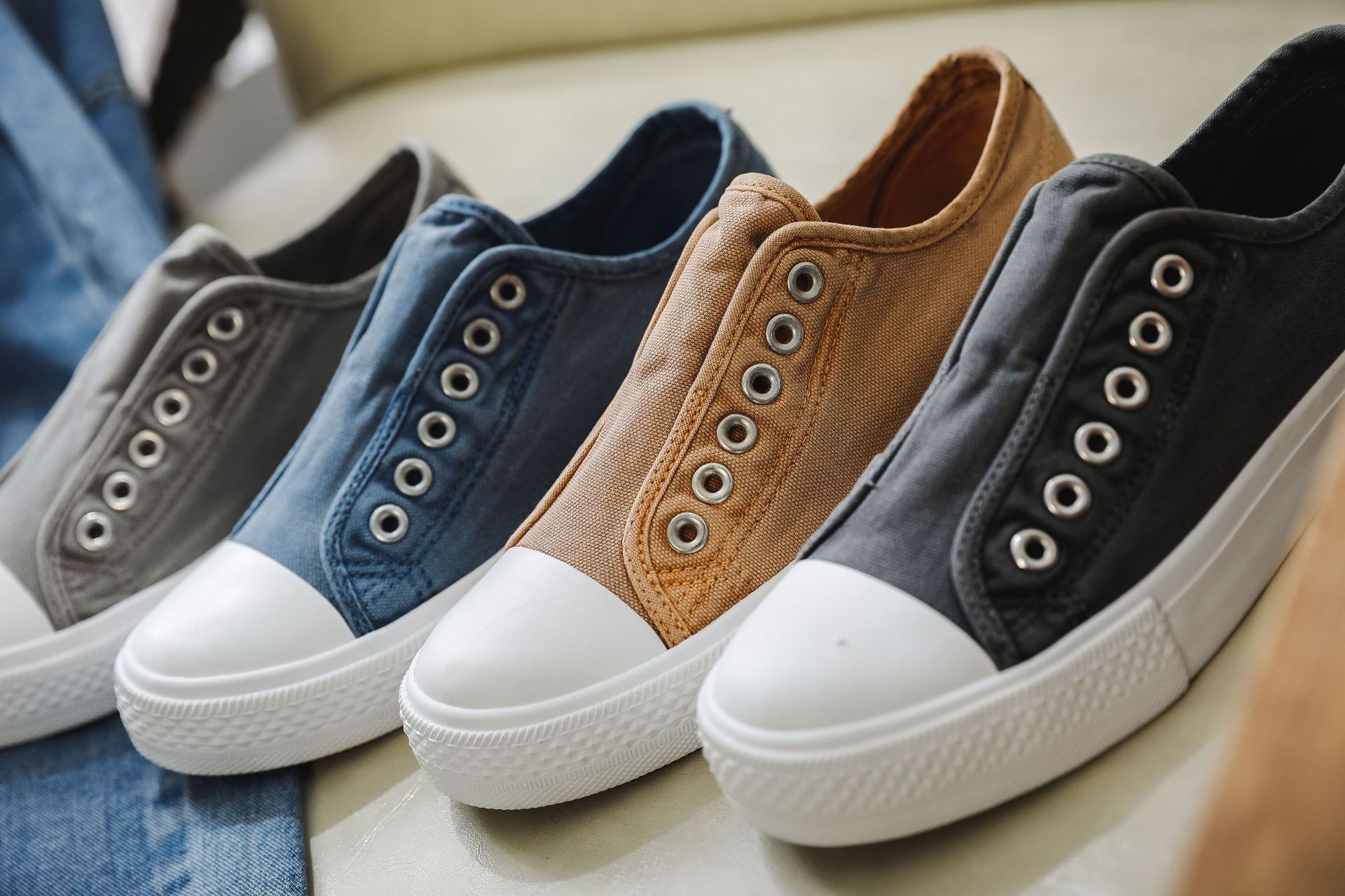 新款女鞋帆布鞋水洗做旧柔软舒适韩版韩国一脚蹬懒人鞋鞋托代发