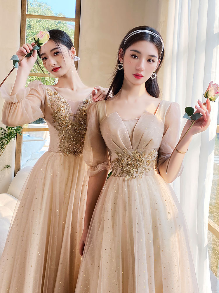 婚礼伴娘服2022新款夏季婚礼姐妹团闺蜜礼服裙女长款显瘦平时可穿