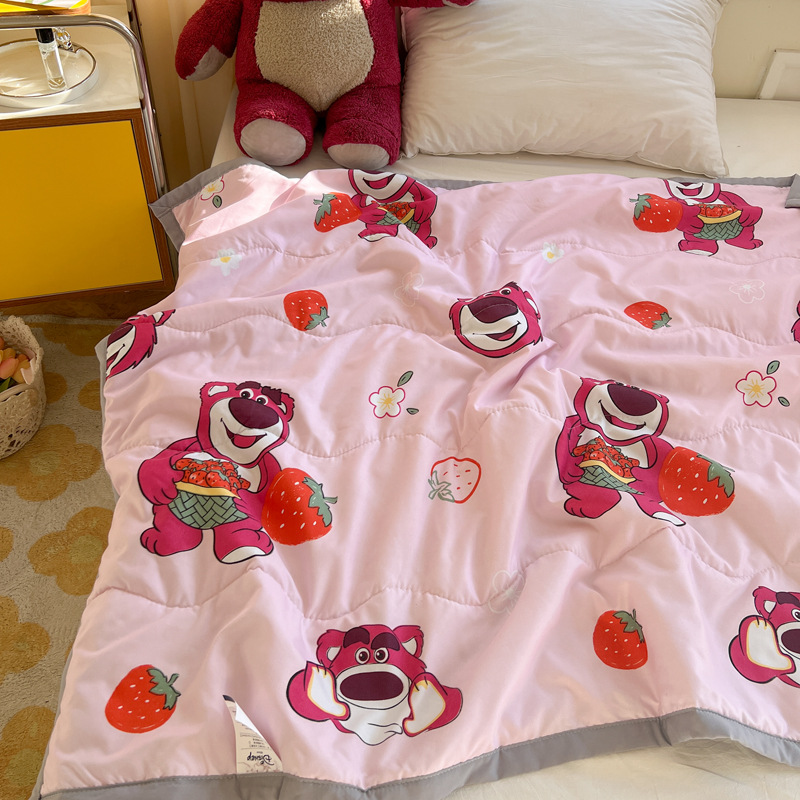 xiaoni children‘s summer quilt cartoon washed cotton summer quilt soft skin-friendly baby nap airable cover wholesale delivery