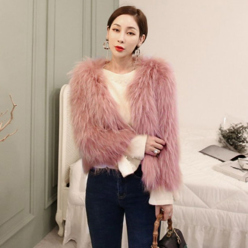 冬新款狐狸毛外套女短款仿水貂毛皮草年轻款韩版时尚毛毛大衣