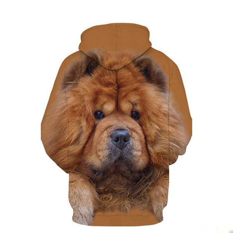 跨境亚马逊 二哈大狗头像动物3d卫衣 套头卫衣女情侣3d连帽衫男装