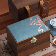 新款中式茶叶包装盒复古大号散装茶桶滇红白茶白毫银针通用茶叶盒
