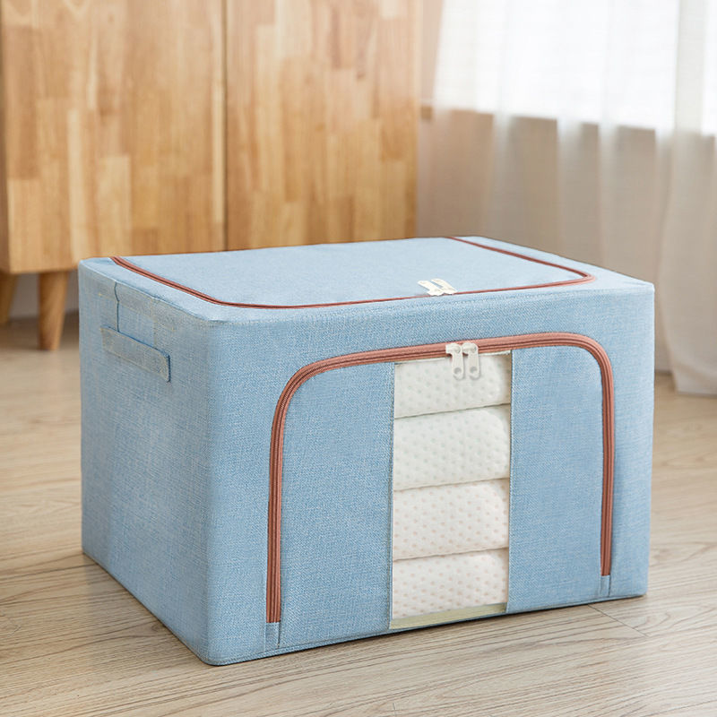 [Factory Direct Sales] Household Upgraded Cotton and Linen Storage Box Thick Clothing Finishing Box Large Capacity Folding Storage Box