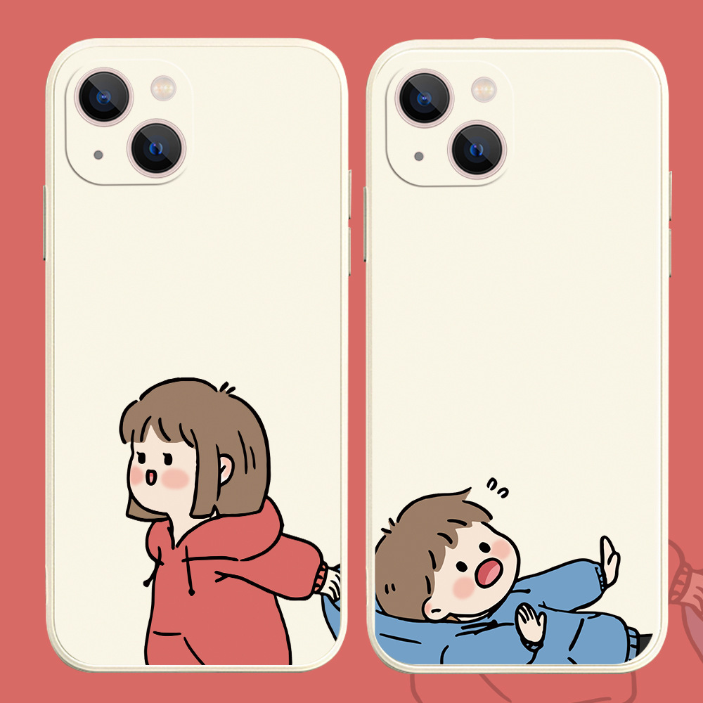 卡通男女潮流情侣网红iphone14手机壳苹果13保护套12软壳11xs小众
