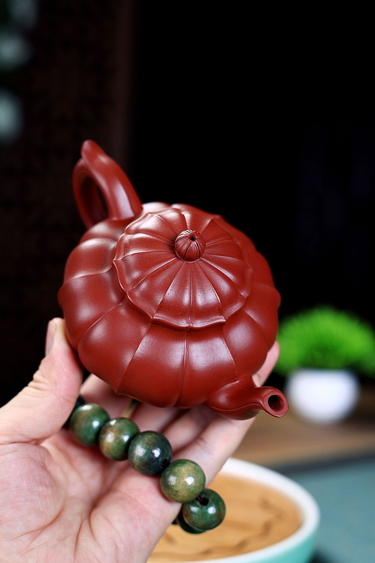 宜兴原矿紫砂壶纯手工锦囊笑樱壶大红袍功夫茶具茶壶卡盖筋纹壶