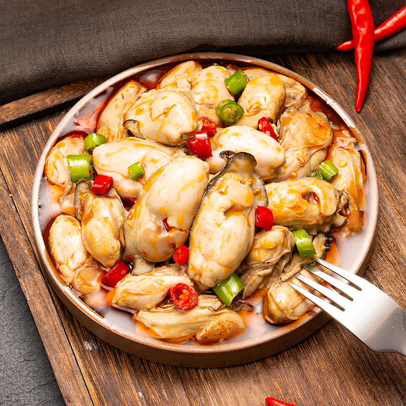 海鲜熟食即食罐装新鲜捞汁小海鲜麻辣海蛎子 香辣海蛎子罐头捞汁