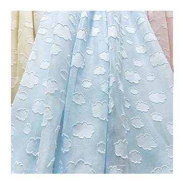 春夏女装连衣裙上衣面料全涤雪纺提花剪花布质感柔软轻薄透气现货