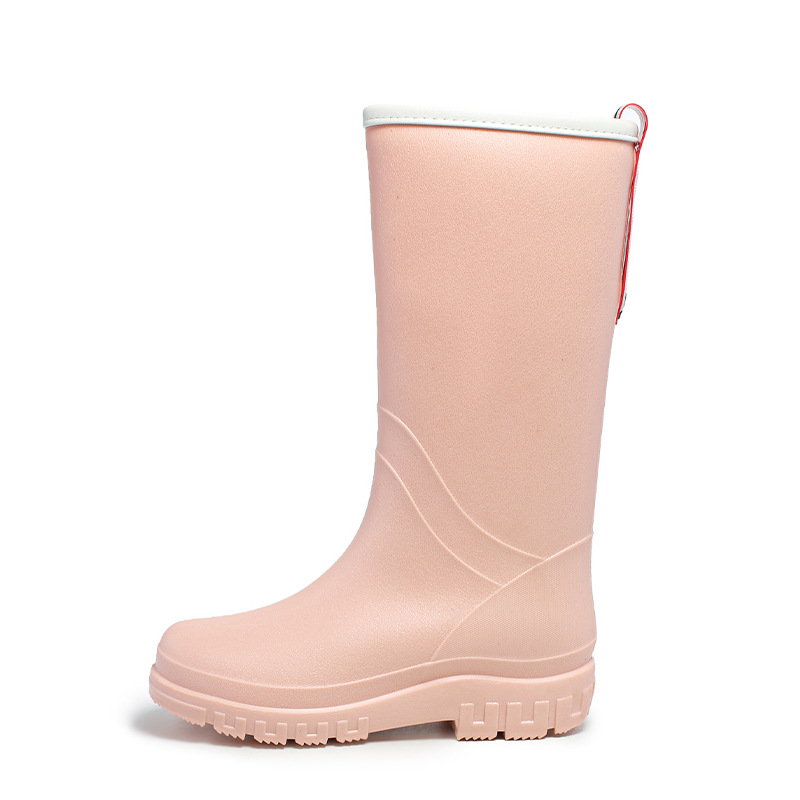 New Fashion Stocking Rain Boots Women's Korean-Style Lightweight Internet Celebrity Flat Waterproof Car Wash Kitchen Work Rubber Shoes Rain Boots