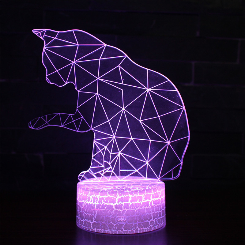 Cross-Border Hot 3d Small Night Lamp Bedroom Bedside Atmosphere Touch Decorative Lamp Birthday Gift Snoopy Table Lamp