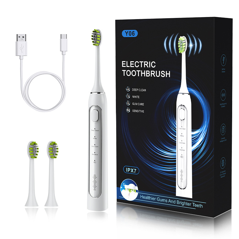 Y06 Magnetic Suspension Electric Toothbrush Intelligent Sonic Tooth Cleaning Dupont Soft Brush Portable Cross-Border Offline Gifts Wholesale