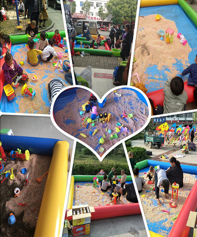 决明子批发儿童充气沙池玩具套装玩沙石沙滩玩具广场公园摆摊生意