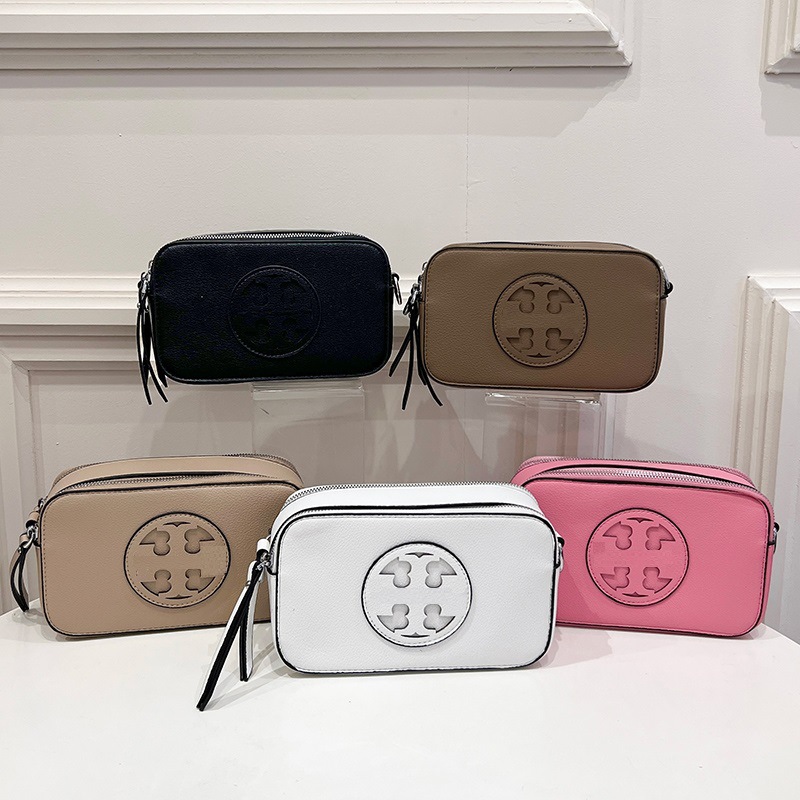 tb女包新款相机包提花宽肩带荔枝纹双拉链单肩小方包女士斜挎包包