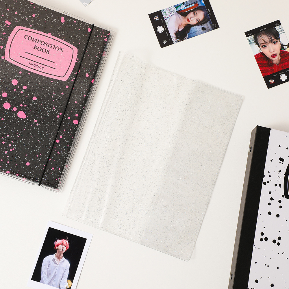 a5 album protective cover photo album envelope a5 transparent glitter album shell protective sleeve accessories