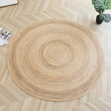 ZZ8N批发水芦苇植物手工草编织圆形地毯环保客厅茶几地垫卧室床边