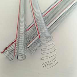 1寸钢丝管厂家批发耐腐水泵吸水管 耐低温pvc透明钢丝软管加厚