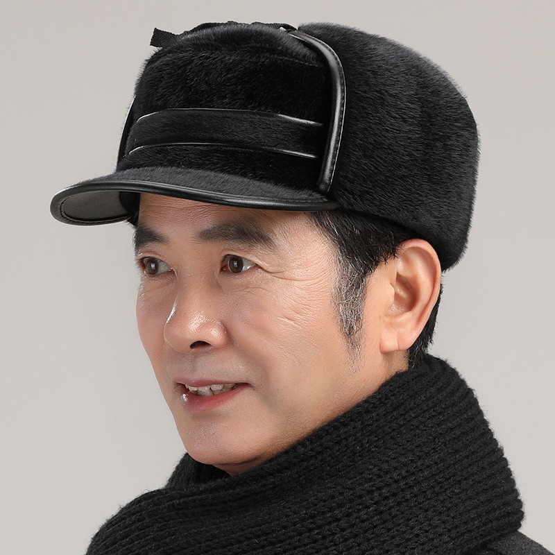 老年帽子男冬爷爷