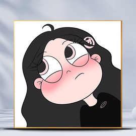 数字油画diy手工填色治愈简约情侣头像卡通人物油彩减压卧室挂画