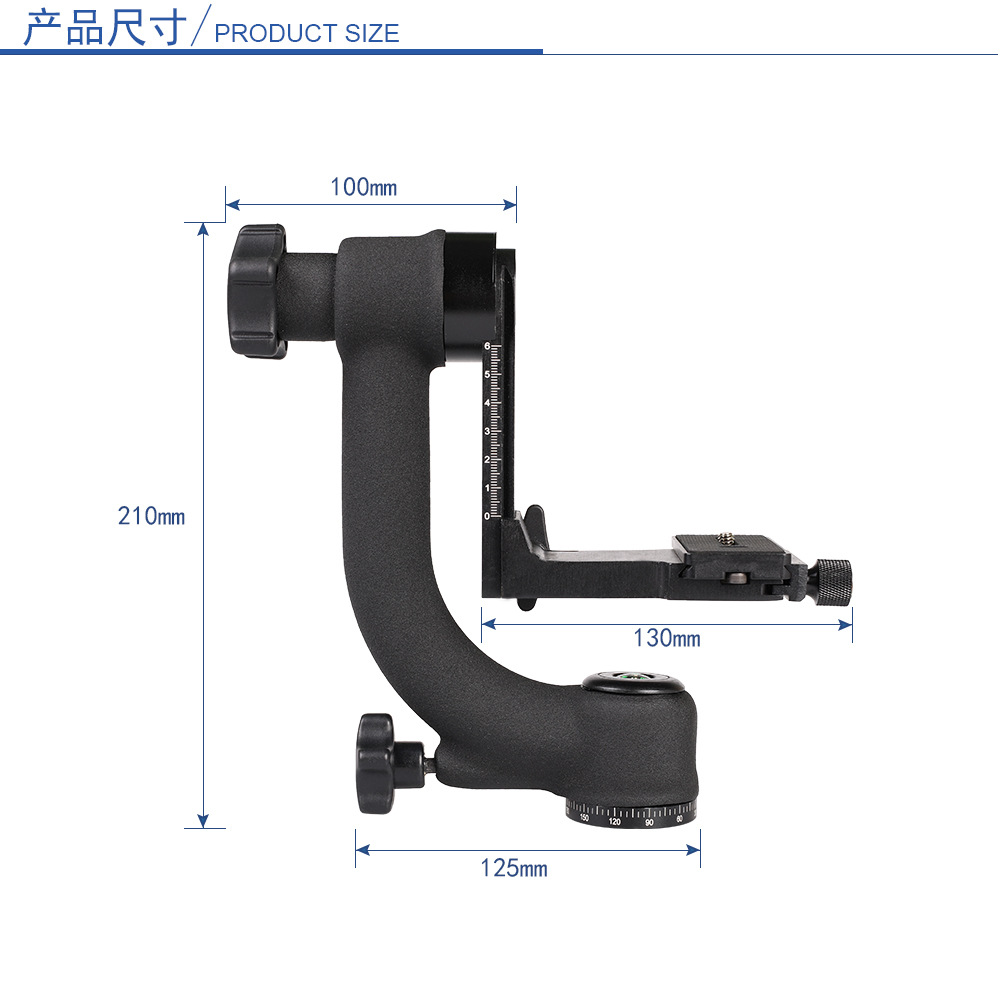 卡利欧 360°全景吊臂云台 打鸟观鸟云台 单反相机长焦镜头底座