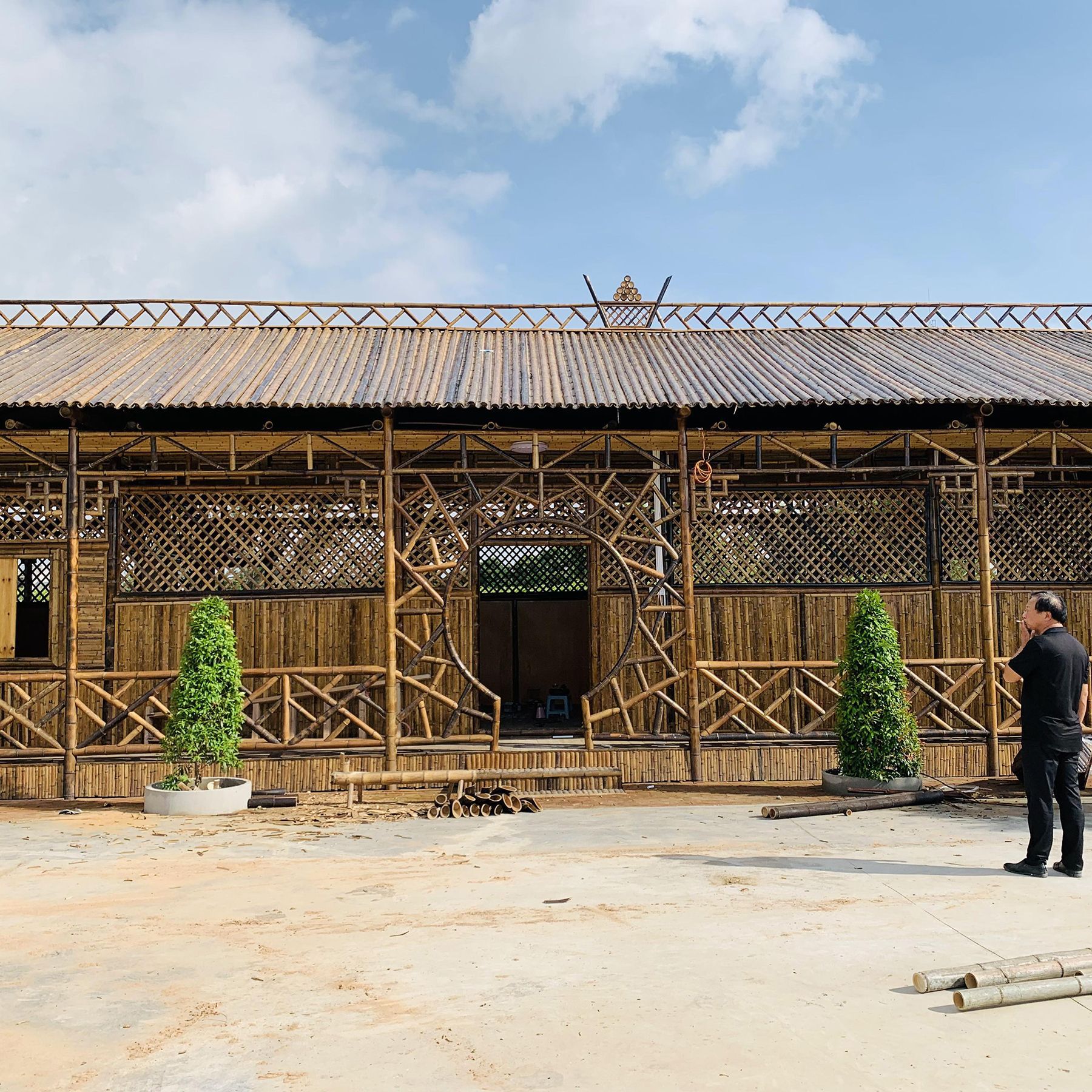 竹亭竹楼竹房子竹景观竹长廊装修竹桥竹建筑竹牌坊免费设计安装