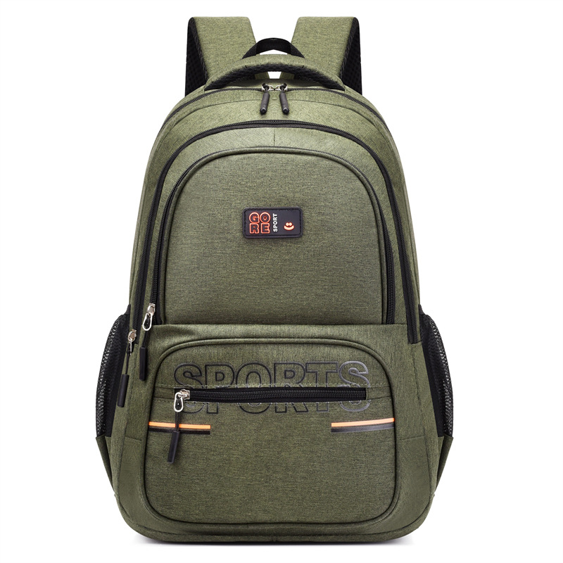 2023 New Schoolbag Pure Color Simple Casual Backpack Large-Capacity Backpack Business Commute Computer Bag School Bag