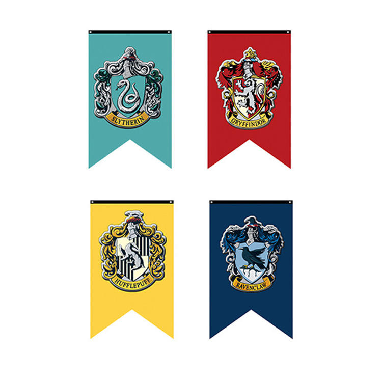 亚马逊跨境哈利波特四大学院旗帜 挂旗75*125cm装饰挂旗格兰芬多