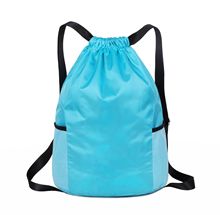 现货束口袋双肩包男女2023新款简易旅行背包大容量抽绳篮球运动包