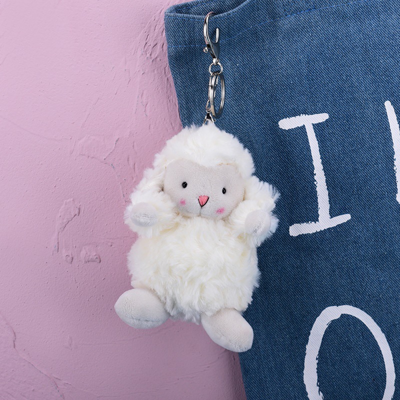 萌款可爱小羊少女甜美休闲挎包 毛绒羊公仔 零钱包手机包斜挎包