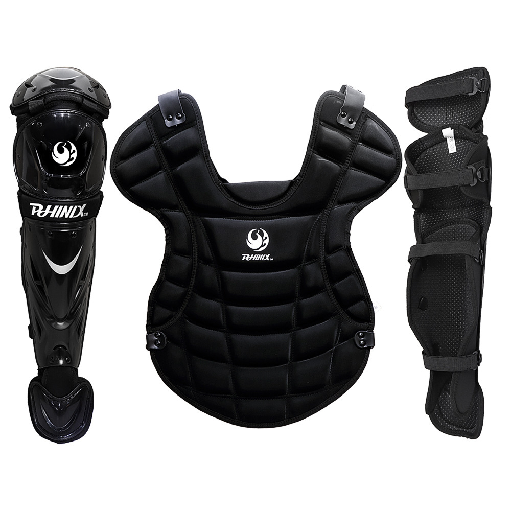 训练比赛棒垒球护具 户外运动护胸护膝棒球捕手护具15.5英寸成人