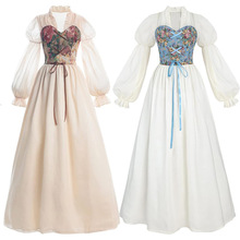 文艺复兴时期连衣裙女式中世纪服装维多利亚时代海盗裙仙女女巫