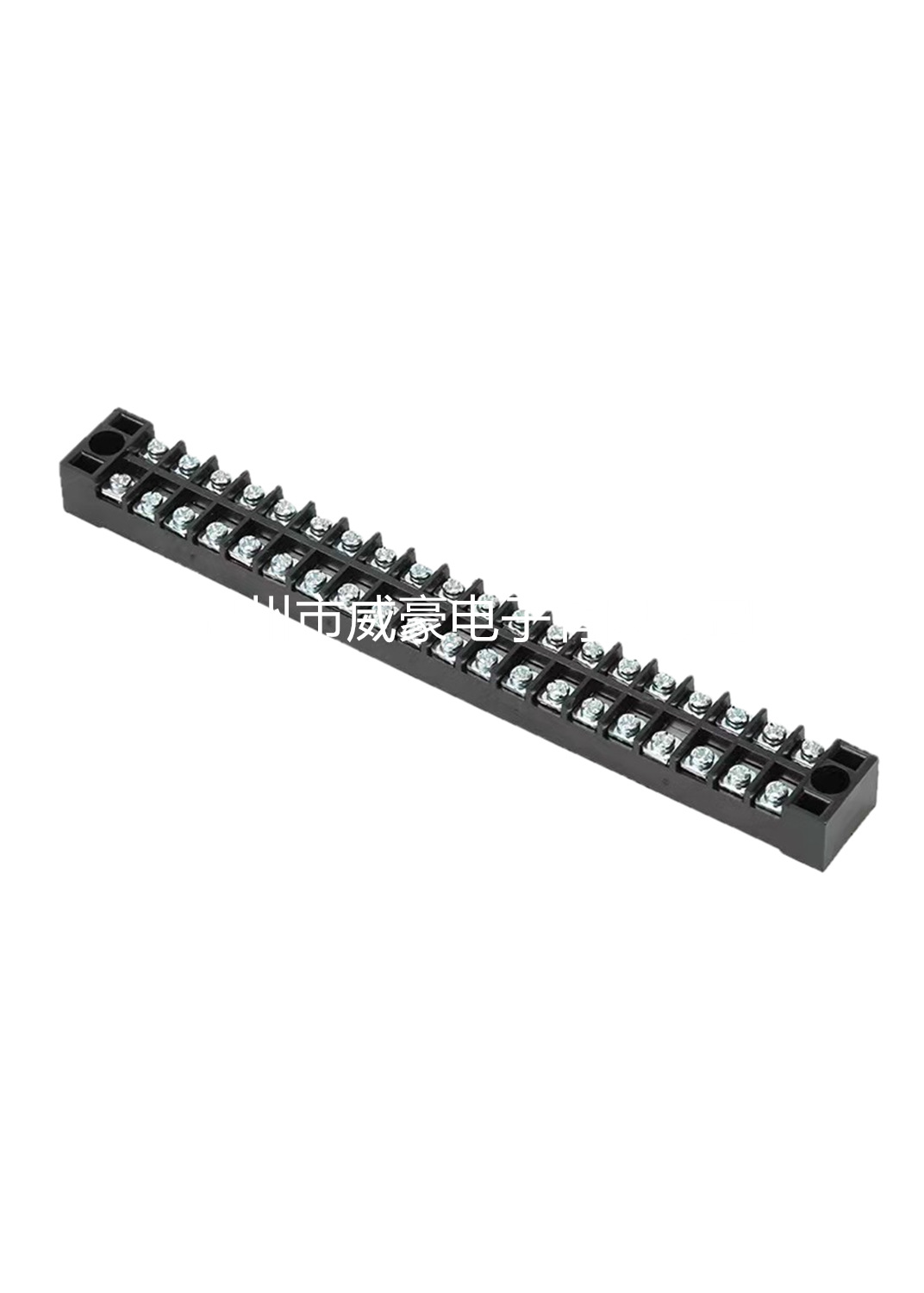 接线端子tb2520铁铜黑色20p25a阻燃固定式接线端子排连接器